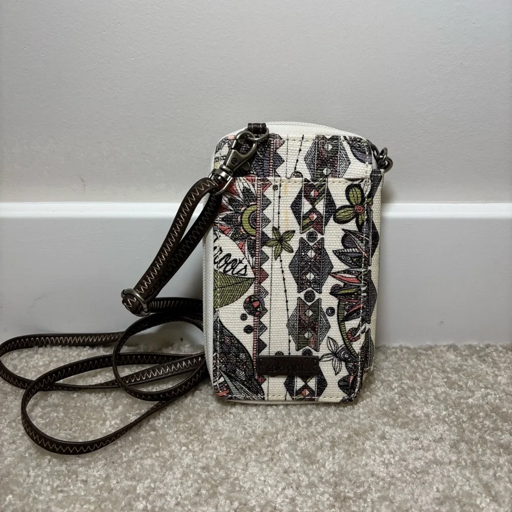 Sakroots Owl Mini Wallet Vinyl Crossbody - Picture 2 of 5